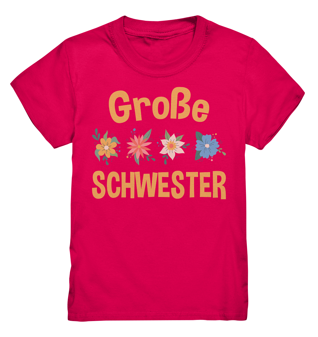 Große Schwester Shirt Blumen Große Schwester Geschenk