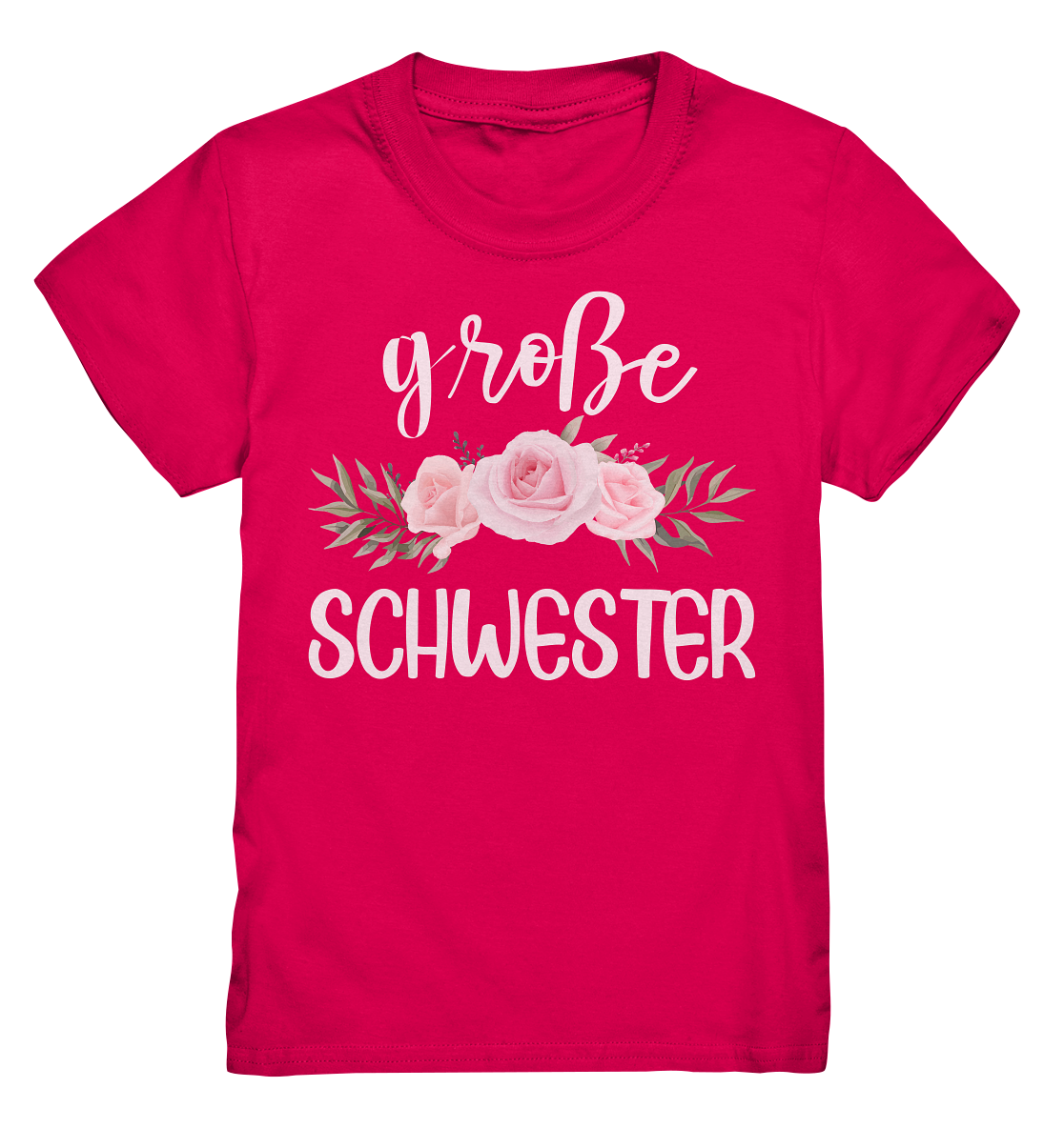 Große Schwester T-Shirt Rosen Große Schwester Geschenk