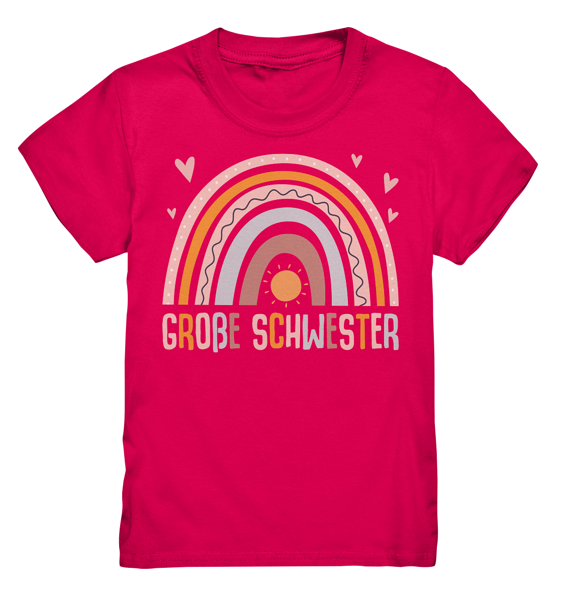 Große Schwester Shirt Regenbogen Große Schwester Geschenk
