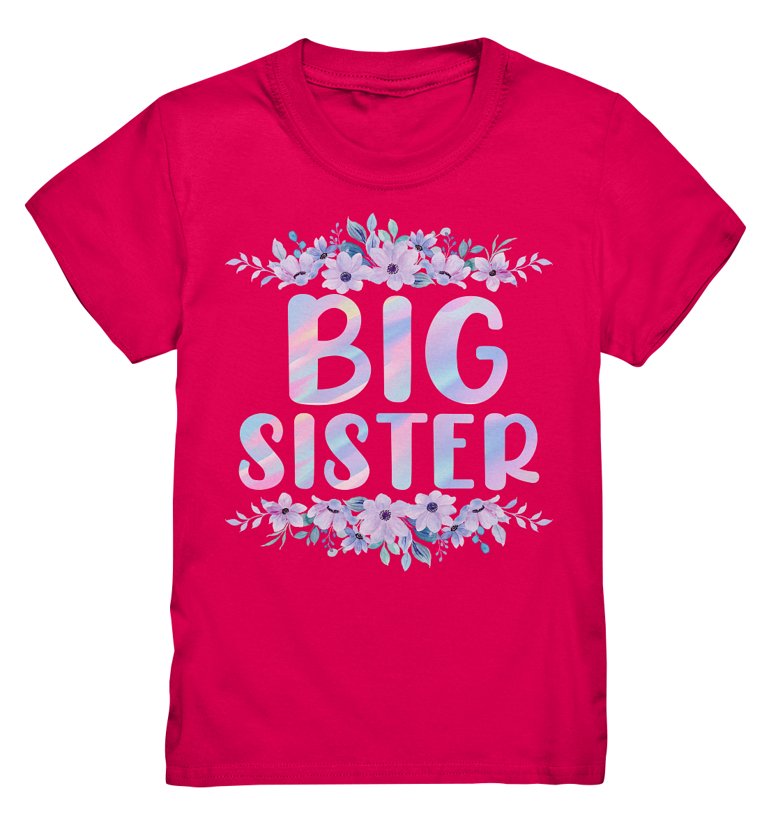 Große Schwester T-Shirt Blumen Big Sister