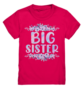 Große Schwester T-Shirt Blumen Big Sister