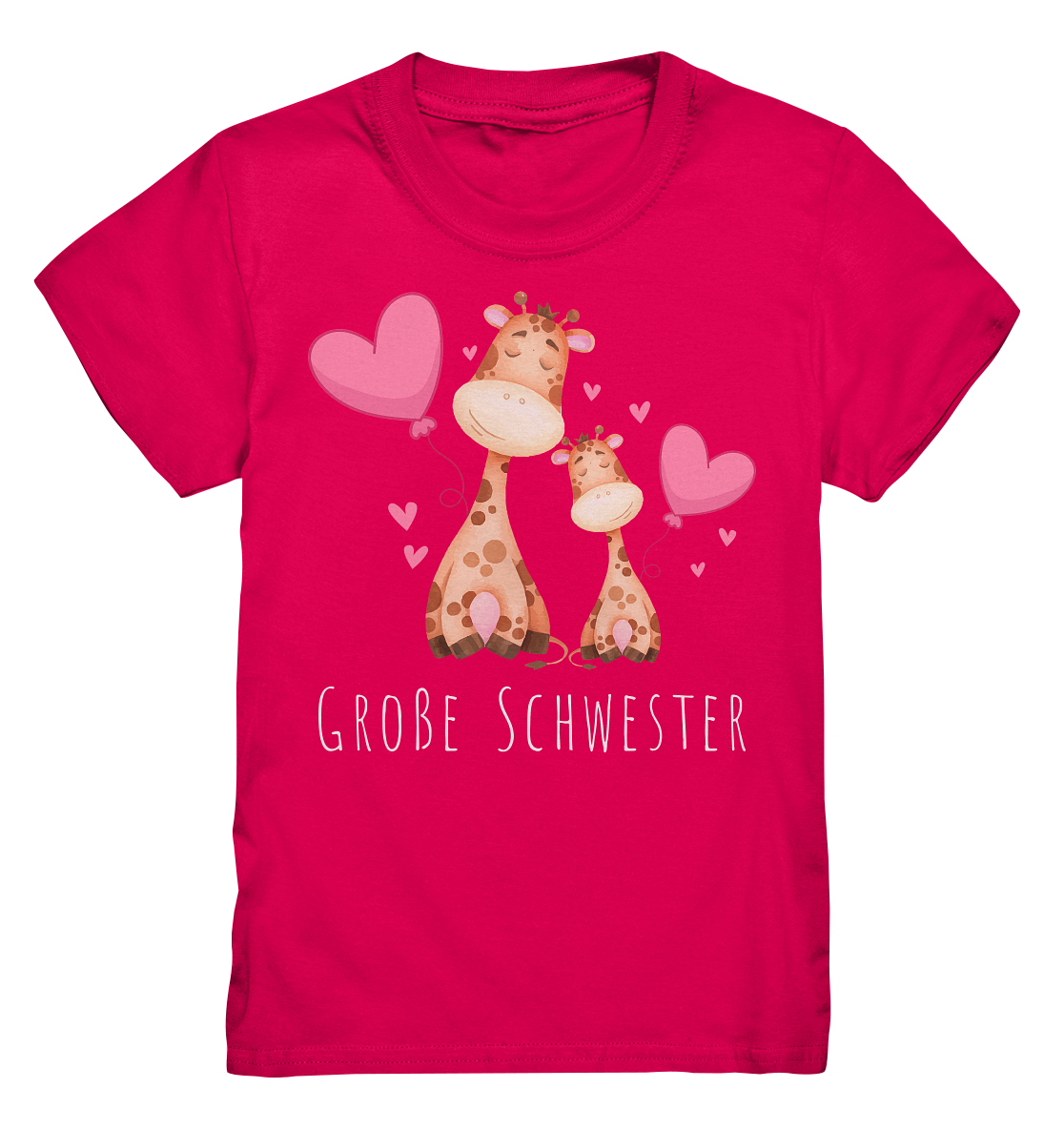 Große Schwester T-Shirt Giraffe Große Schwester Geschenk
