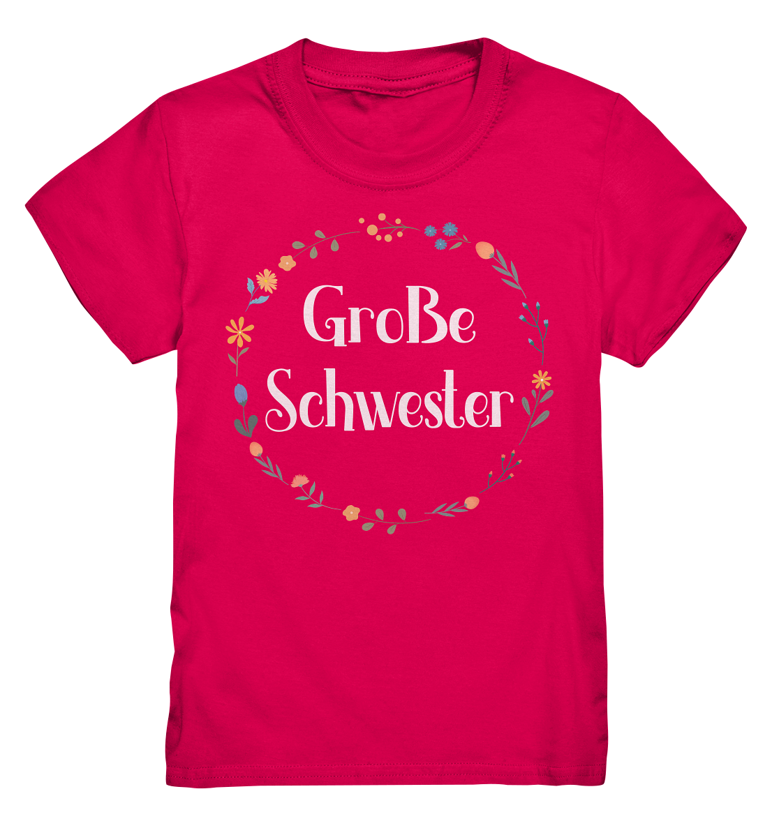 Große Schwester T-Shirt Blumen Große Schwester Geschenk