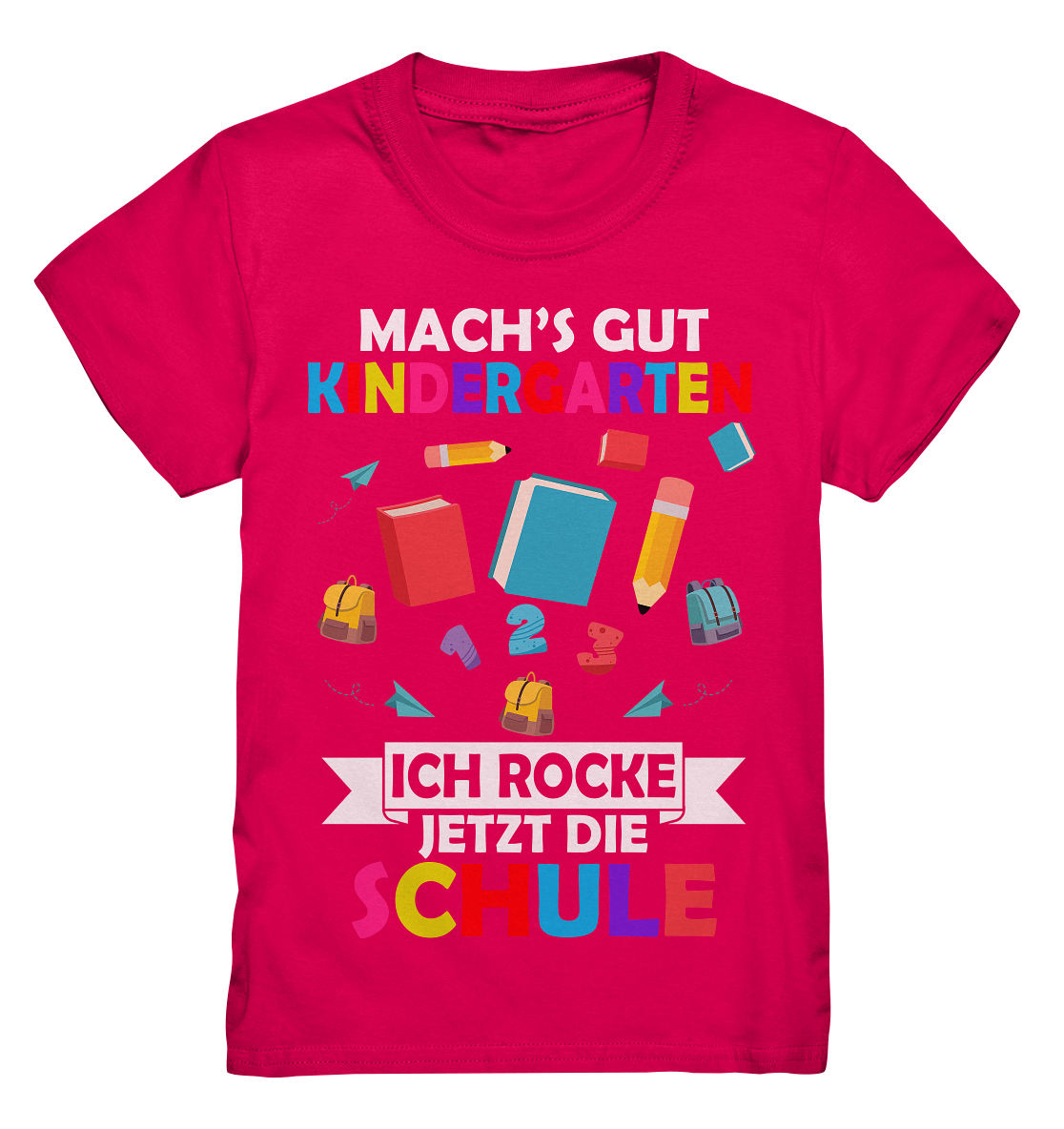 Shirtracer Kinder T-Shirt „ABC Einschulung“ – Für Jungen, Aus Baumwolle, Lustiges Schulstart-Motiv