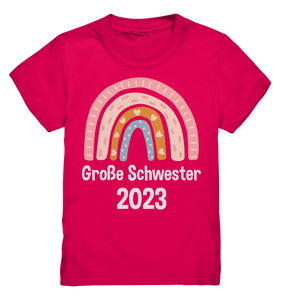 Große Schwester Geschenk Regenbogen Große Schwester 2023 T-Shirt