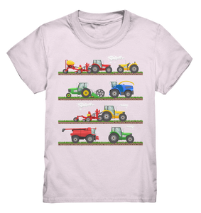 Landmaschinen Mähdrescher Bauernhof Traktor T-Shirt Kinder