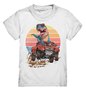 Dinosaurier Retro Monstertruck Trex Dino Kinder T-Shirt
