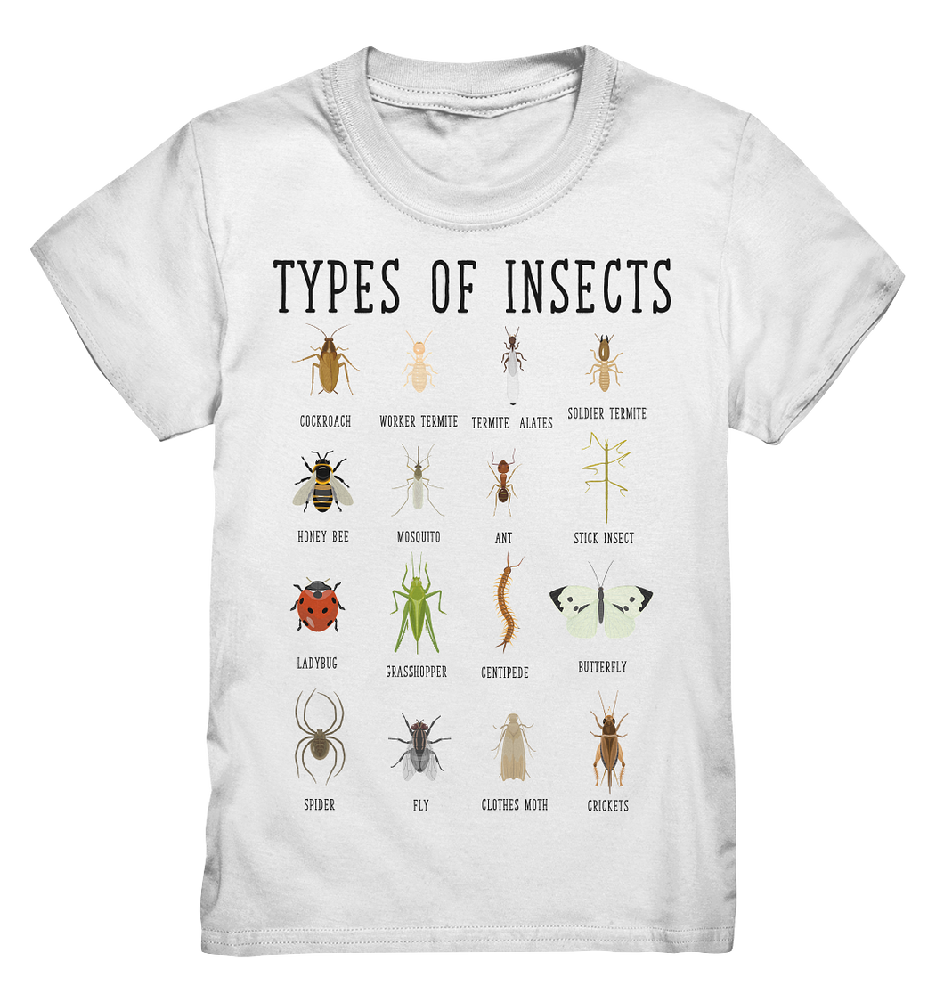 Insektenarten Entomologie Insekten Kinder T-Shirt