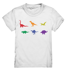 Bunte Dinosaurier T-rex Stegosarus Dino T-Shirt