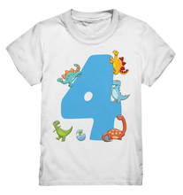 Laden Sie das Bild in den Galerie-Viewer, 4. Geburtstag Dinosaurier Geschenk Dino 4 Jahre T-Shirt
