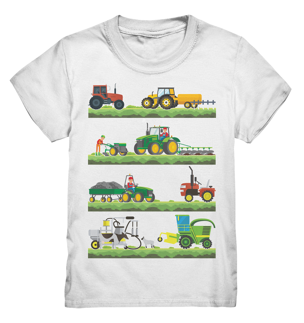 Traktor Landmaschinen Mähdrescher T-Shirt Kinder