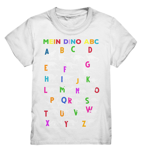Dinosaurier ABC Kinder Schulkind Dino Alphabet T-Shirt