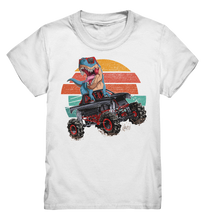 Laden Sie das Bild in den Galerie-Viewer, Dinosaurier Monstertruck Retro Trex Dino Kinder T-Shirt
