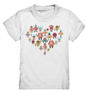 Roboter Herz Lustige Robotik Kinder T-Shirt