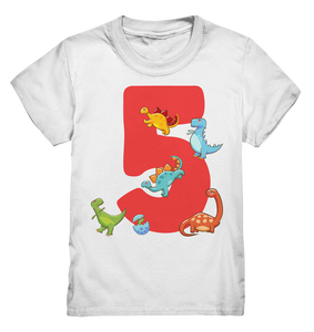 5. Geburtstag Dinosaurier Geschenk Dino 5 Jahre T-Shirt