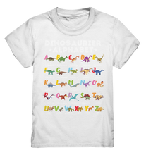 Laden Sie das Bild in den Galerie-Viewer, Dino Alphabet Schulkind Dinosaurier ABC T-Shirt
