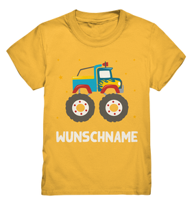 Monstertruck personalisiertes Kinder T-Shirt