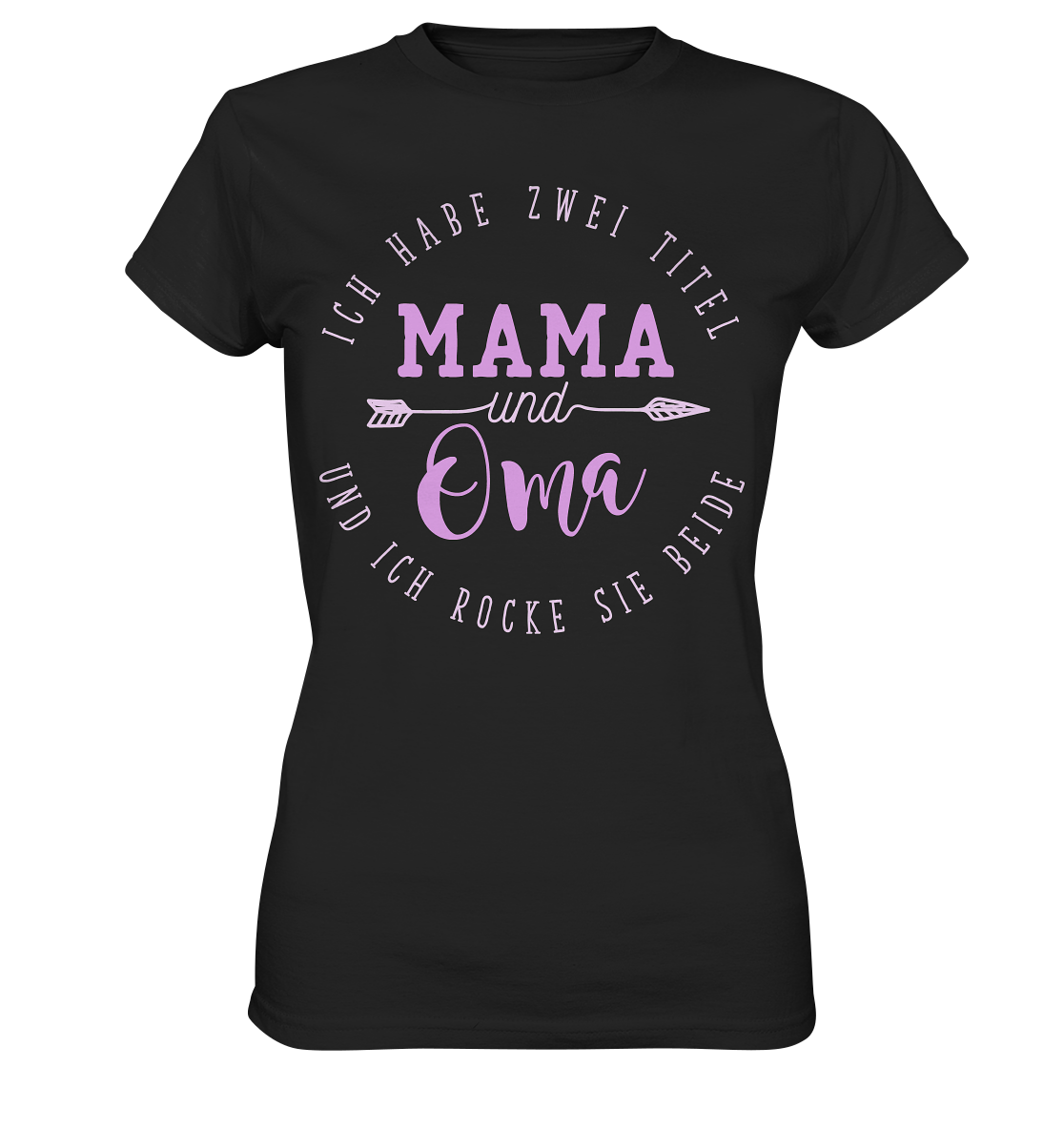 Zwei Titel Mama und Oma Familie Liebe T-Shirt