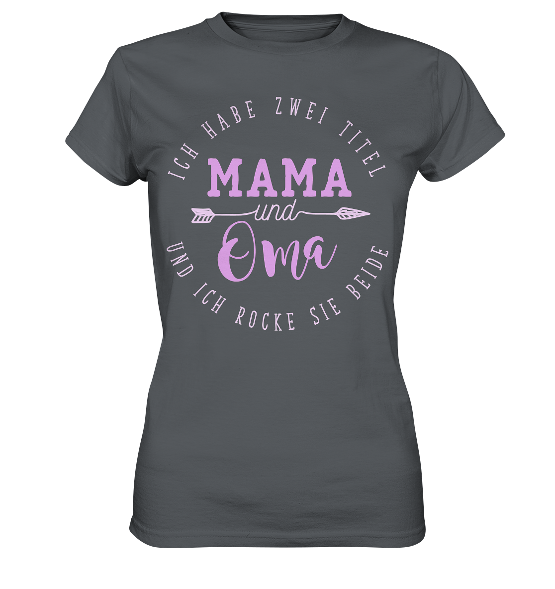 Zwei Titel Mama und Oma Familie Liebe T-Shirt