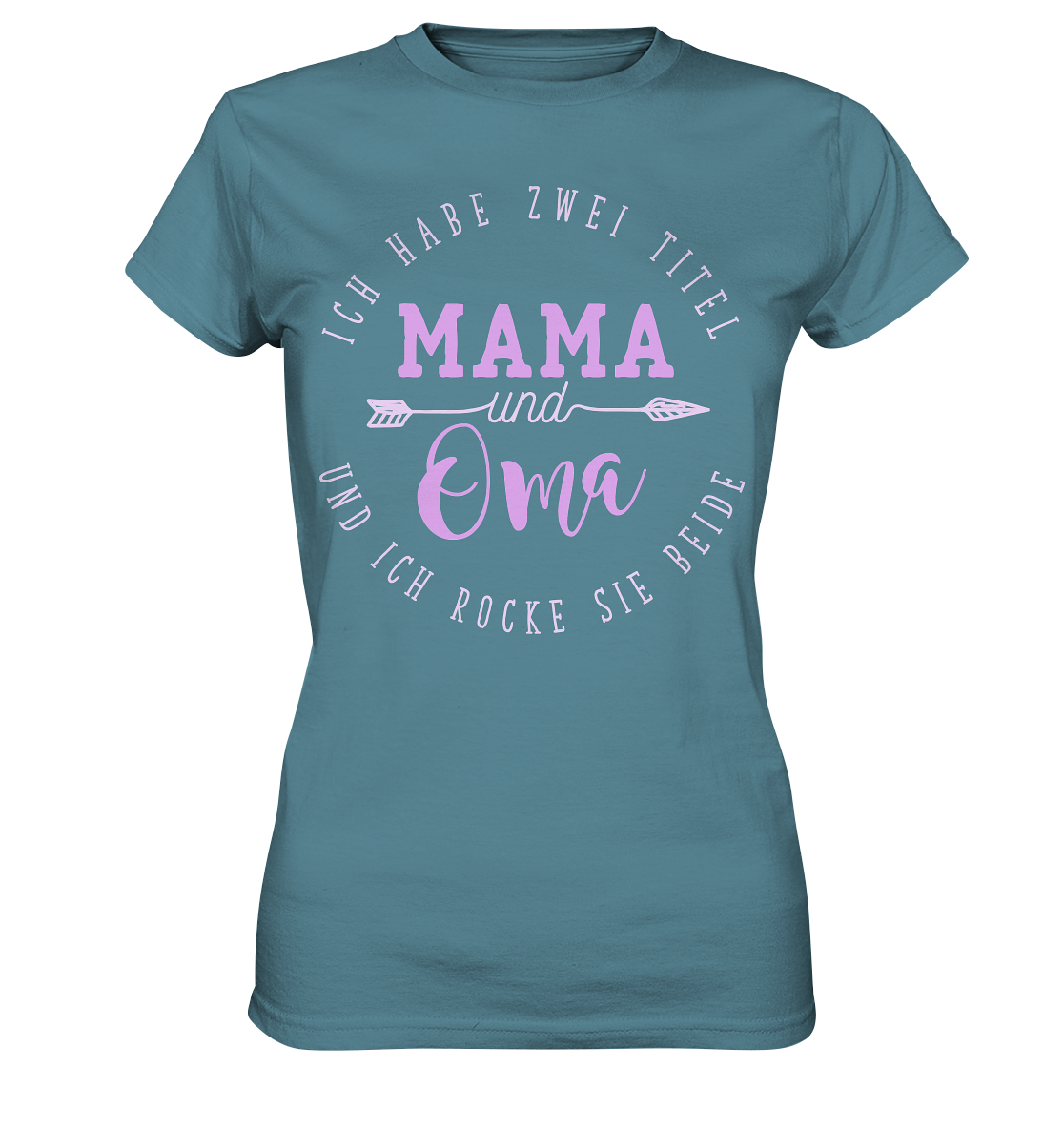 Zwei Titel Mama und Oma Familie Liebe T-Shirt