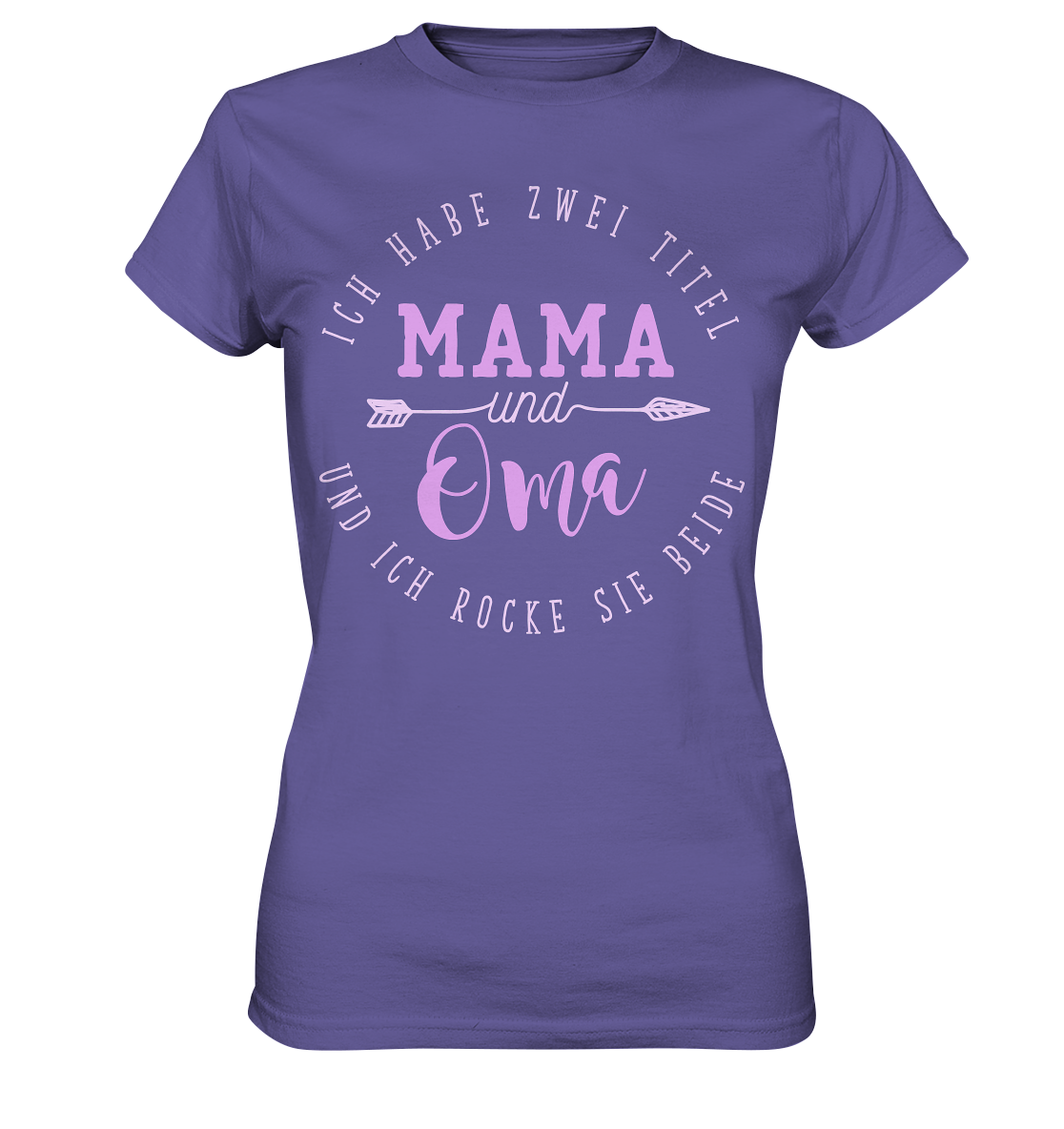 Zwei Titel Mama und Oma Familie Liebe T-Shirt