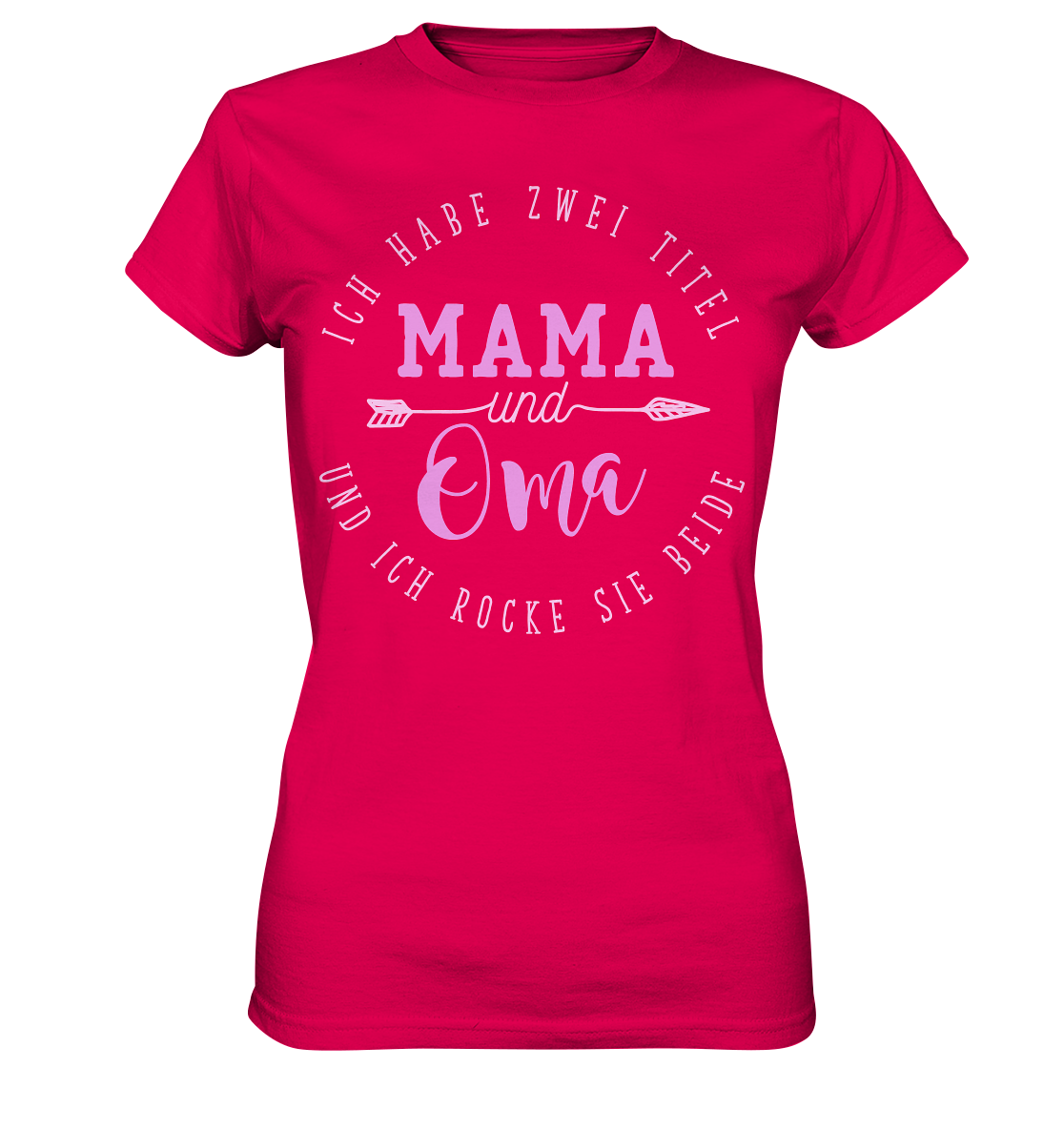 Zwei Titel Mama und Oma Familie Liebe T-Shirt
