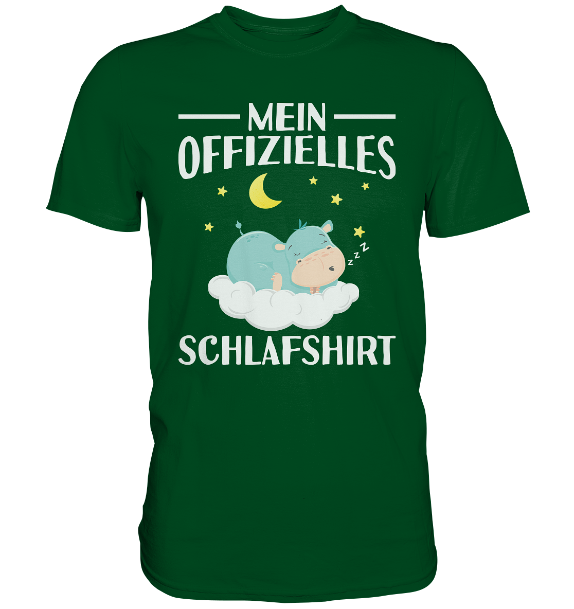Offizielles Schlafshirt Nachthemd Schlafanzug Pyjama Nilpferd T-Shirt
