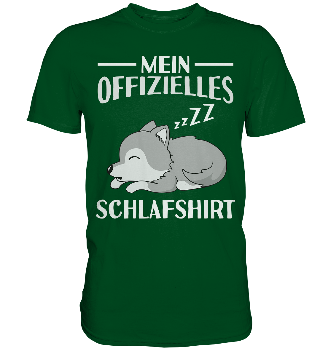 Offizielles Schlafshirt Nachthemd Schlafanzug Pyjama Wolf T-Shirt