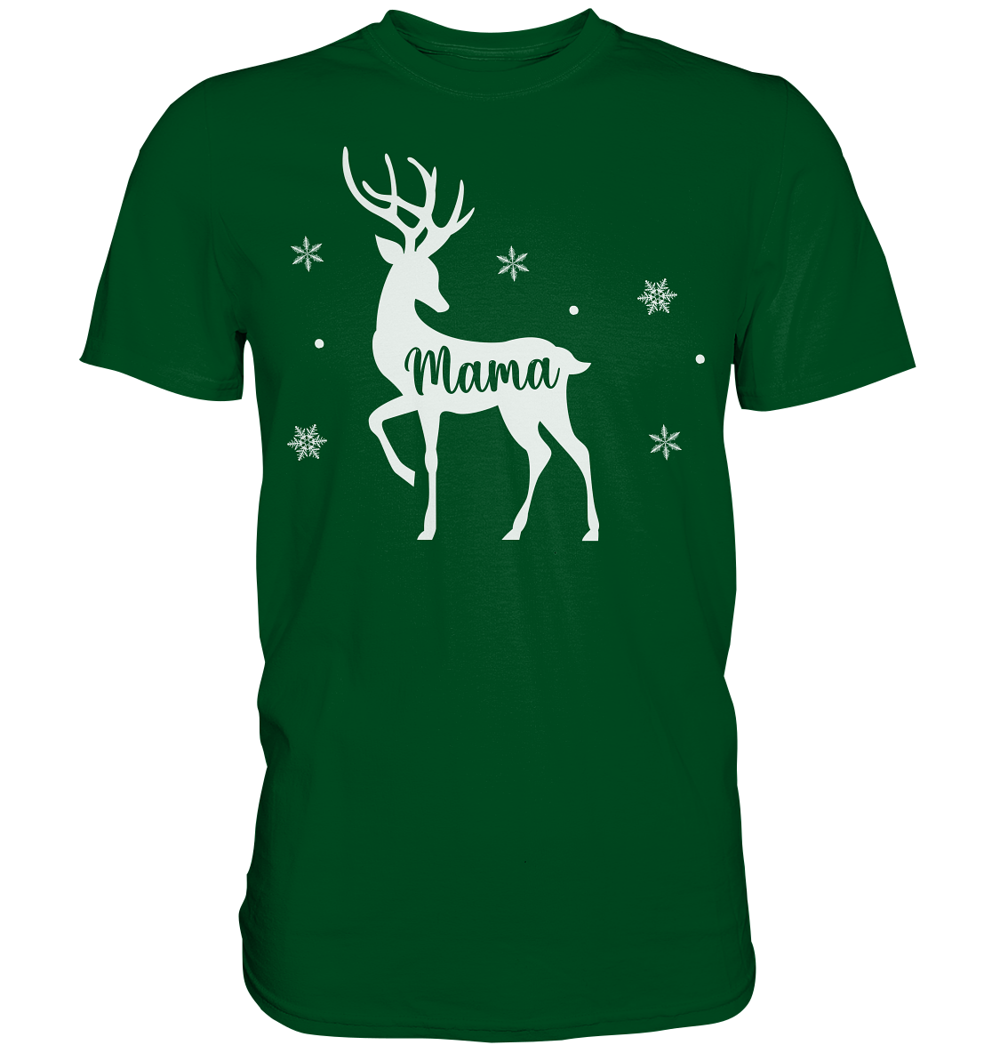 Mama Rentier Weihnachtsoutfit Xmas Schneeflocken Weihnachten Mutter T-Shirt