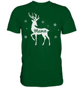 Mama Rentier Weihnachtsoutfit Xmas Schneeflocken Weihnachten Mutter T-Shirt