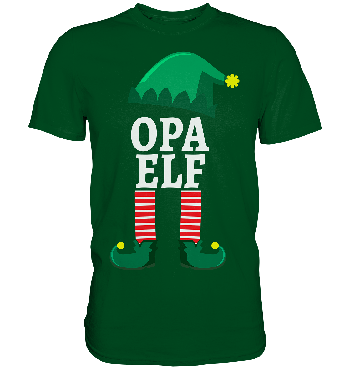 Opa Elf Familie Weihnachten Großvater Weihnachtself T-Shirt