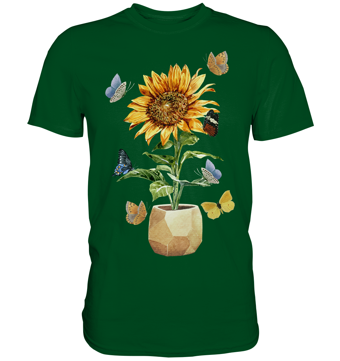 Schmetterling Sonnenblumen Shirt Gärtner Geschenk Garten