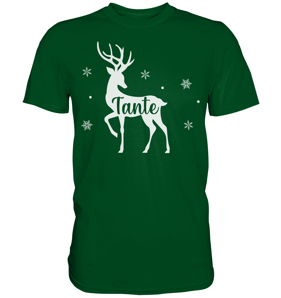 Tante Rentier Weihnachtsoutfit Xmas Schneeflocken Weihnachten T-Shirt
