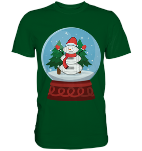 Weihnachten American Football Schneemann T-Shirt