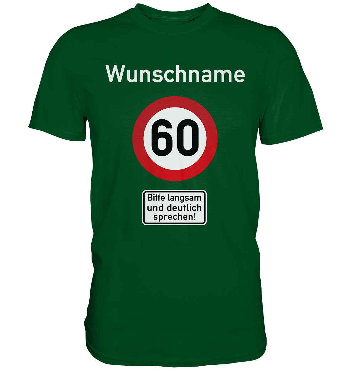 Verkehrsschild Geburtstag Männer Frauen T-Shirt personalisiert Wunschname und -Alter