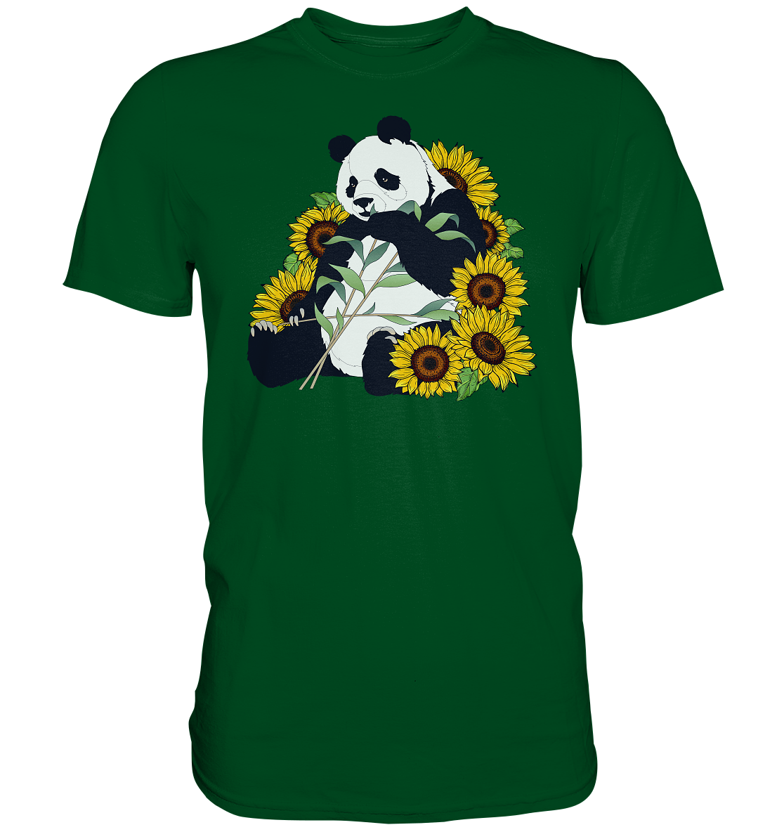 Panda Sonnenblumen T-Shirt Garten Motiv Gärtner Geschenk
