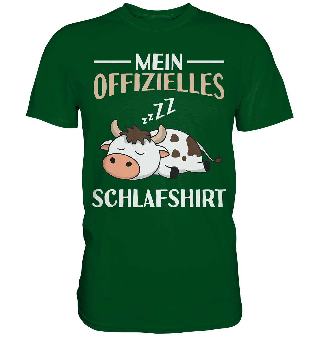 Offizielles Schlafshirt Nachthemd Schlafanzug Pyjama Kuh T-Shirt
