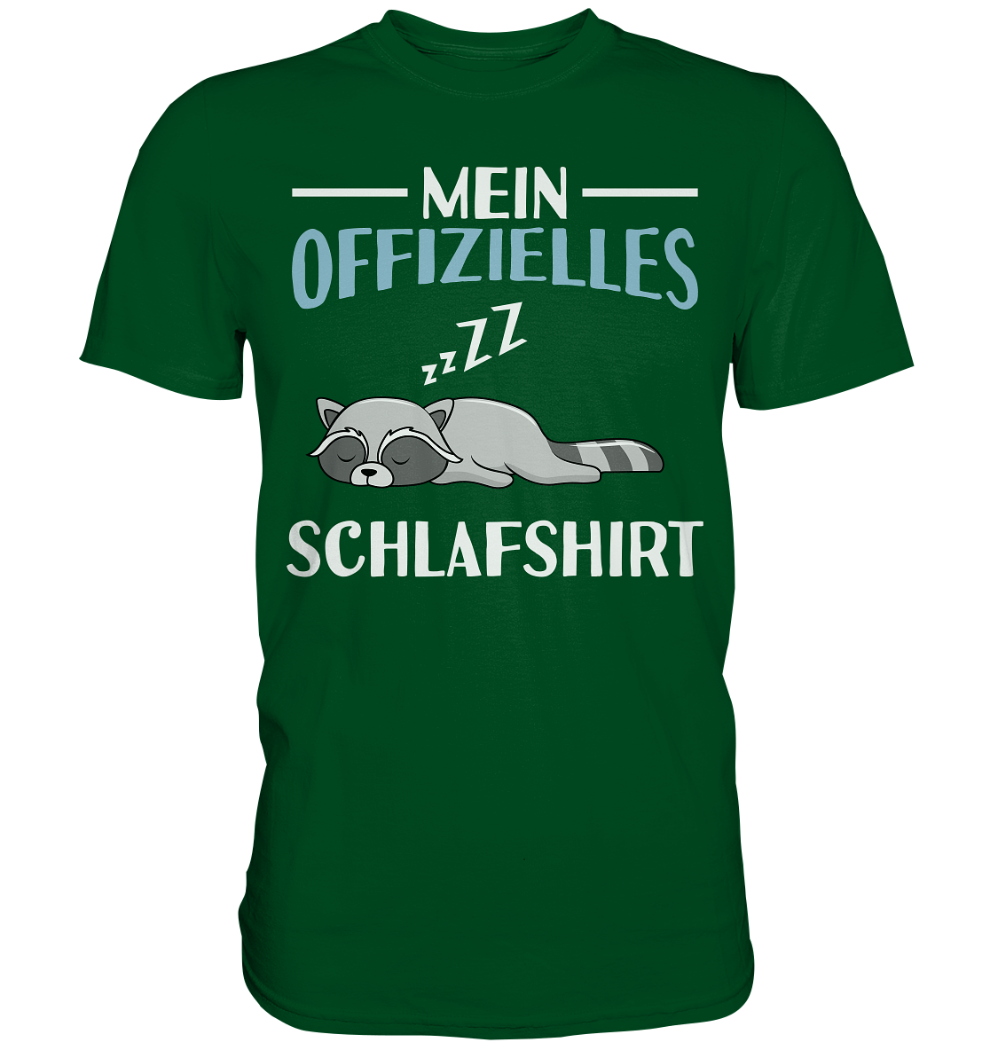 Offizielles Schlafshirt Nachthemd Schlafanzug Pyjama Waschbär T-Shirt