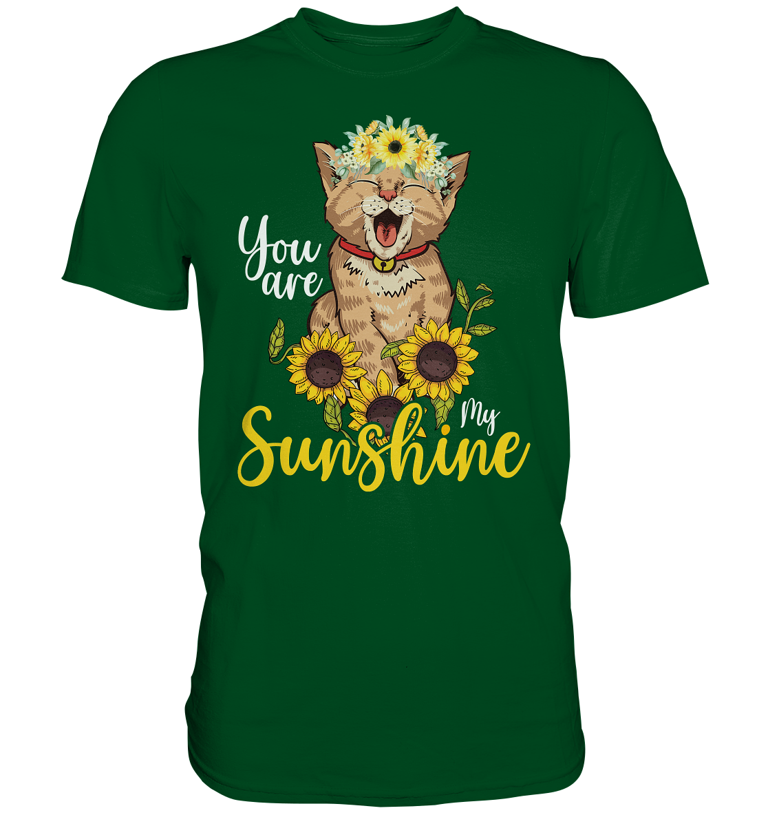 Katzenliebhaber Sonnenblumen Shirt Gärtner Katzen Geschenk Garten