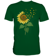 Laden Sie das Bild in den Galerie-Viewer, Vögel Sonnenblumen T-Shirt Garten Vogel Motiv Gärtner Geschenk
