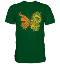 Laden Sie das Bild in den Galerie-Viewer, Schmetterling Sonnenblumen T-Shirt Garten Gärtner Geschenk
