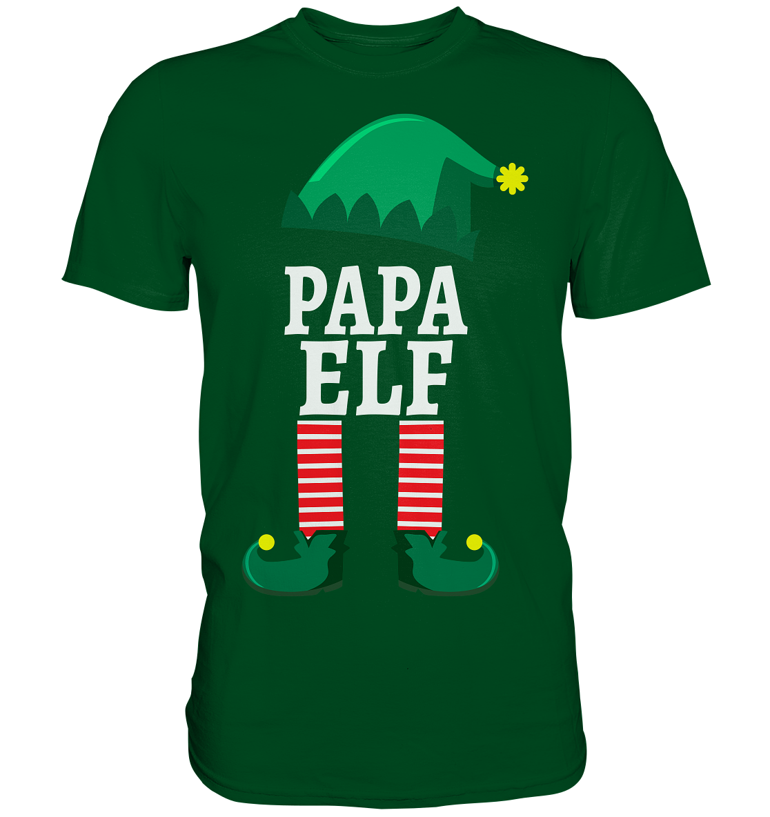 Papa Elf Familie Weihnachten Vater Weihnachtself T-Shirt