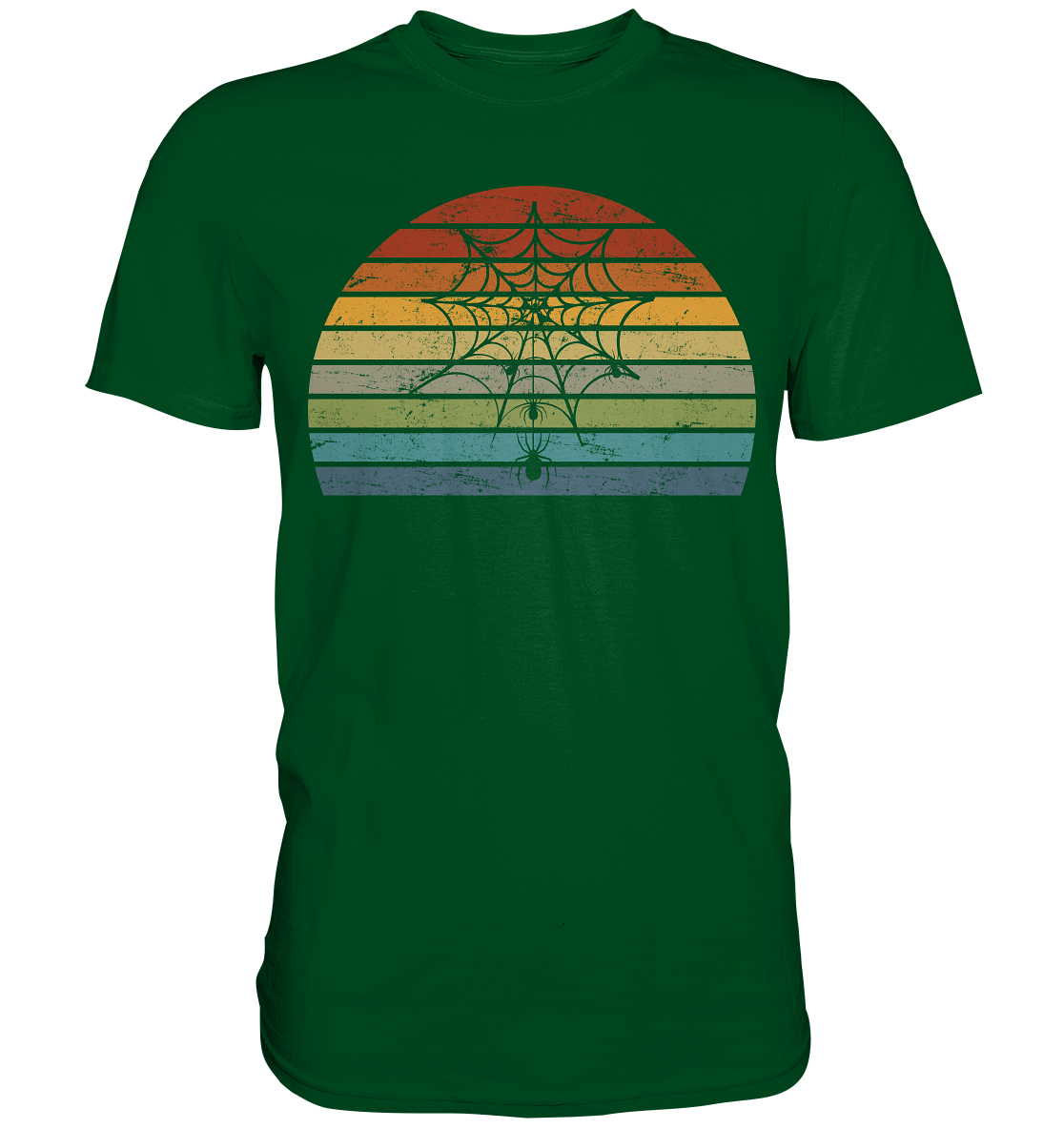 Spinne Insekten Spinnwebe Retro T-Shirt