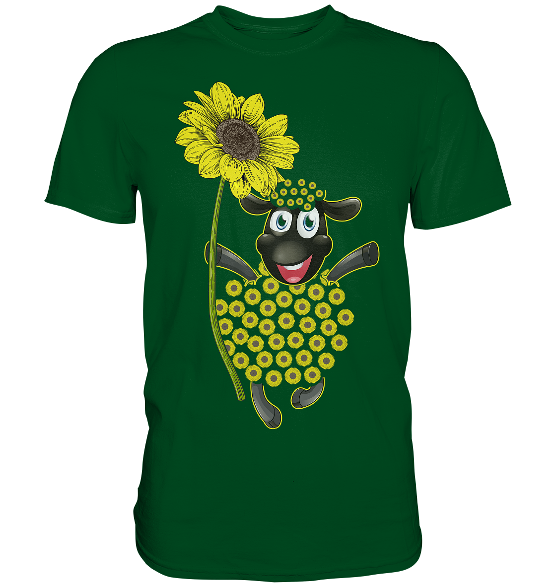 Schaf Sonnenblumen T-Shirt Lustiges Gärtner Geschenk Garten