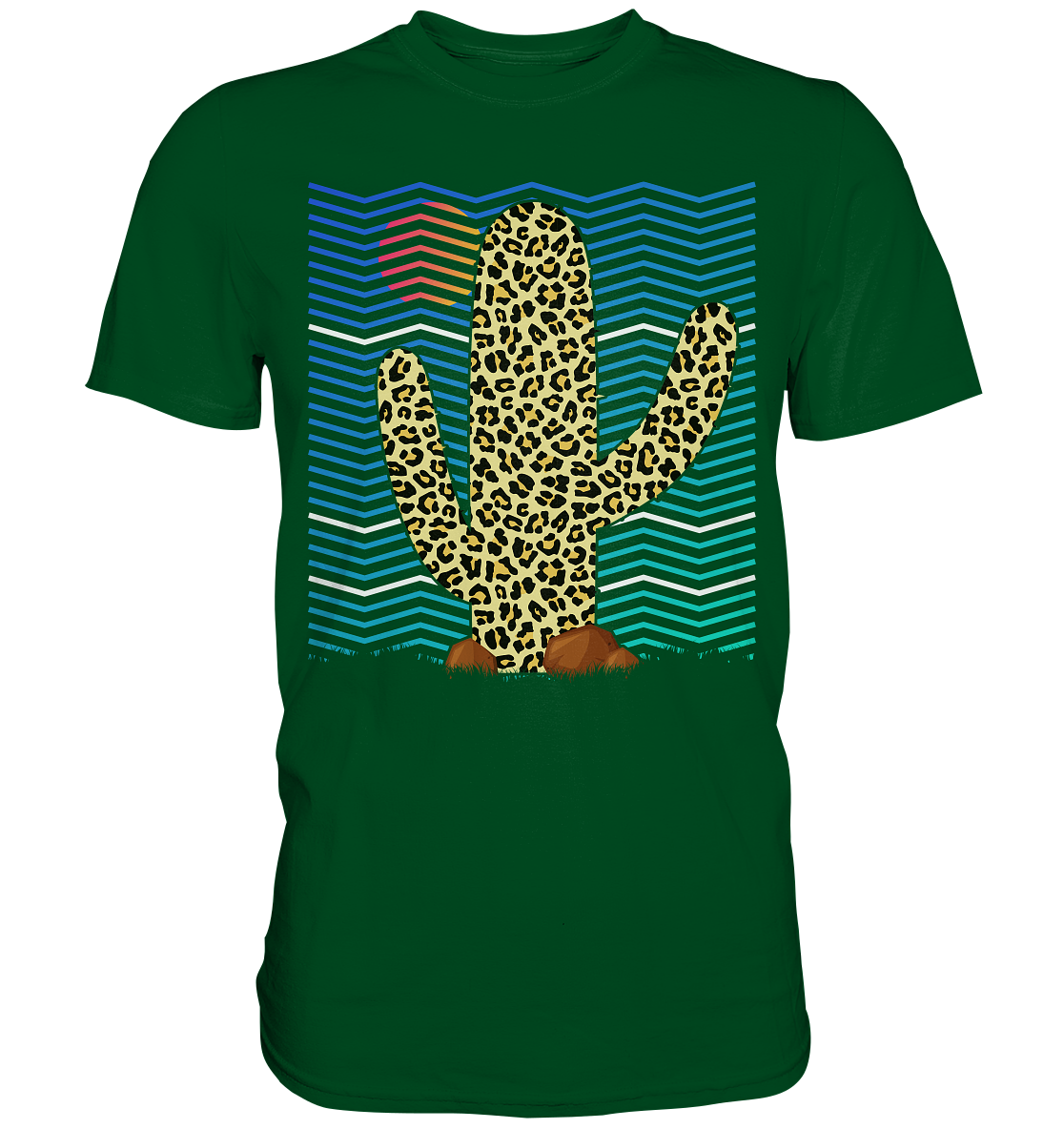 Retro Leopard Kaktus T-Shirt