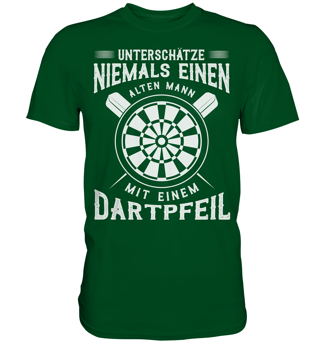 Unterschätze keinen alten Mann mit Dartpfeil Dart T-Shirt
