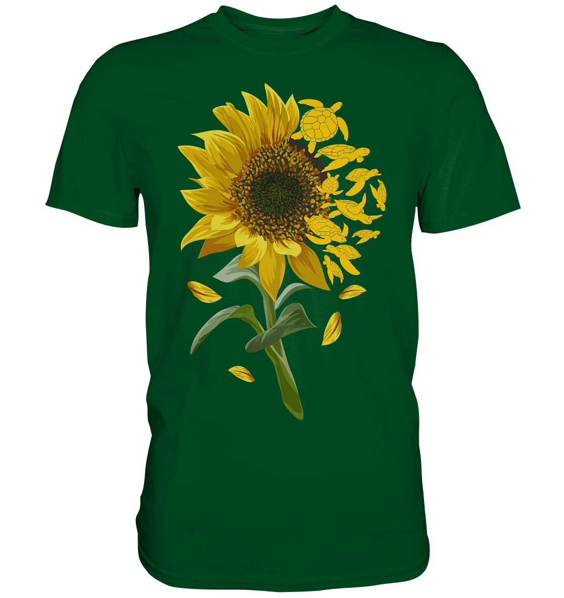 Schildkröten Sonnenblumen T-Shirt Garten Motiv Gärtner Geschenk