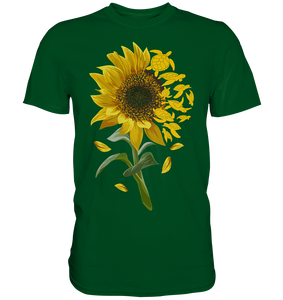 Schildkröten Sonnenblumen T-Shirt Garten Motiv Gärtner Geschenk