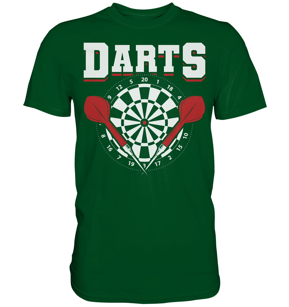 Darts Dartpfeile Dartscheibe T-Shirt