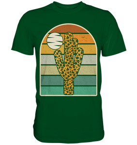 Kaktus Leopard Retro Pflanzen T-Shirt